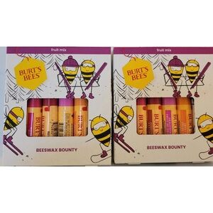 2 Packs Burt’s Bees - Fruit Mix - Lip Balm 4ct Gift Set Christmas Shower Favor